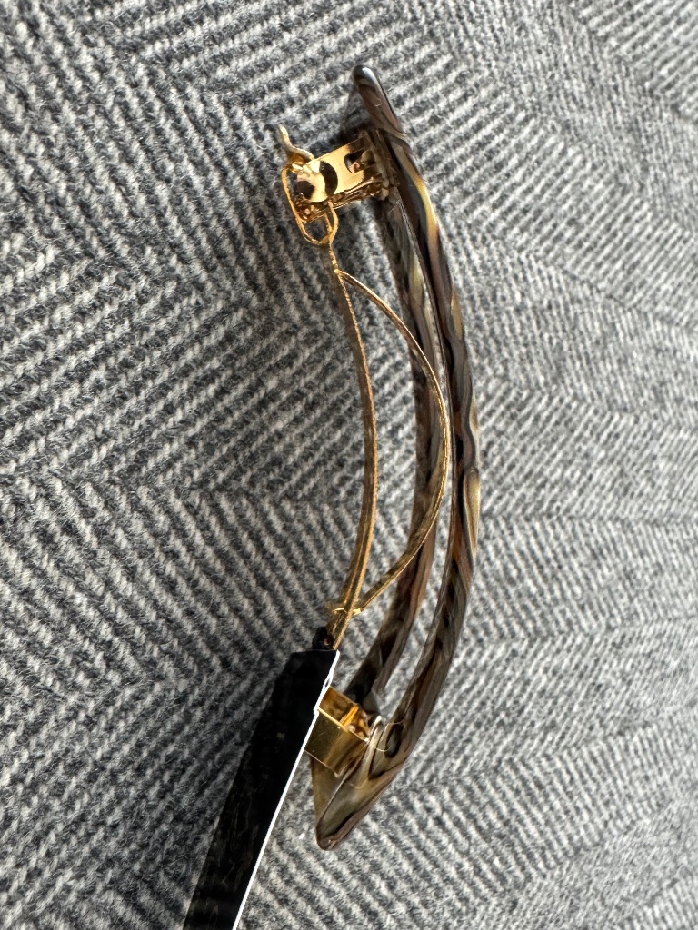 Nwt, France Luxe Cut Out Barrette In Onyx Pattern — image 5 of 8
